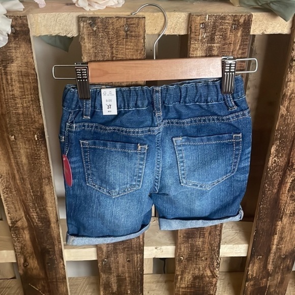 The Children’s Place short toddler blue jean midi nwt girls short bottom Sz 3T - Picture 6 of 6